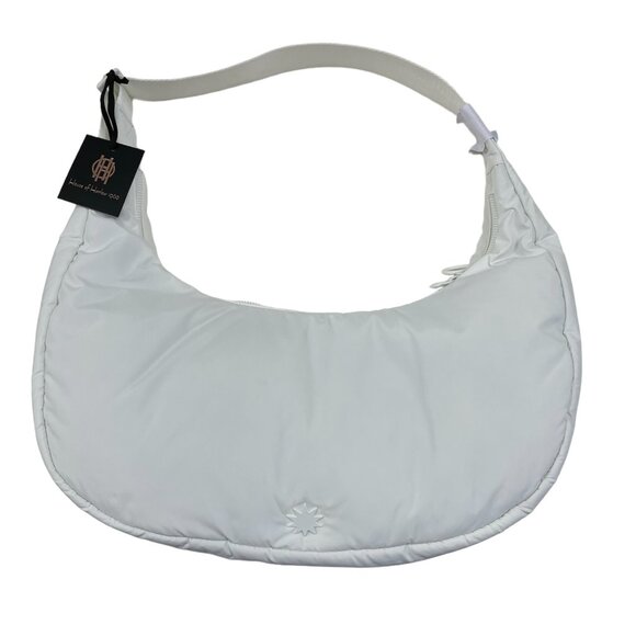 House of Harlow 1960 - Crescent Nylon Zip Hobo Shoulder Bag- White -NWT - Picture 3 of 10